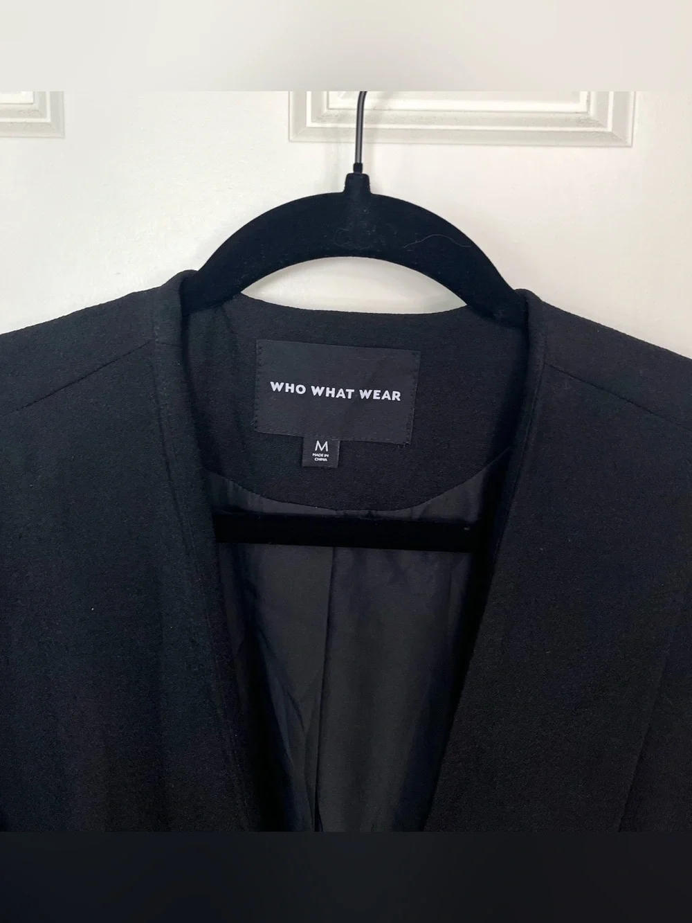 Who What Wear Bell-Sleeve Collarless Blazer